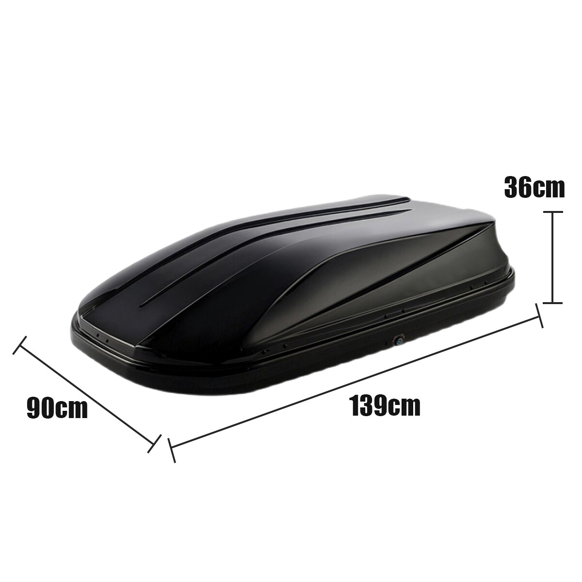 450L Car Roof Top Box Gloss Black Heavy Duty Camping Roof Storage Box Waterproof eBay