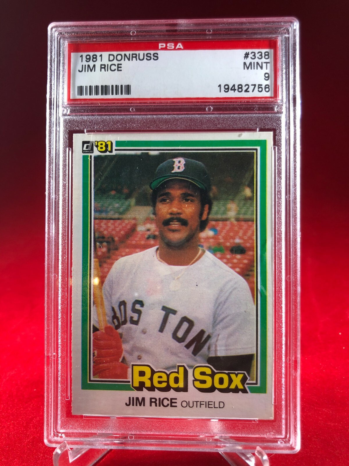 JIM RICE BOSTON RED SOX 1981 DONRUSS #338 PSA 9 HOF