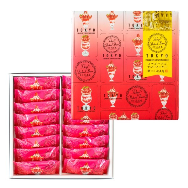 cookieです！ Tokyo Baked Base, Ichigo Parfait Sand Cookie, 16 pcs, for