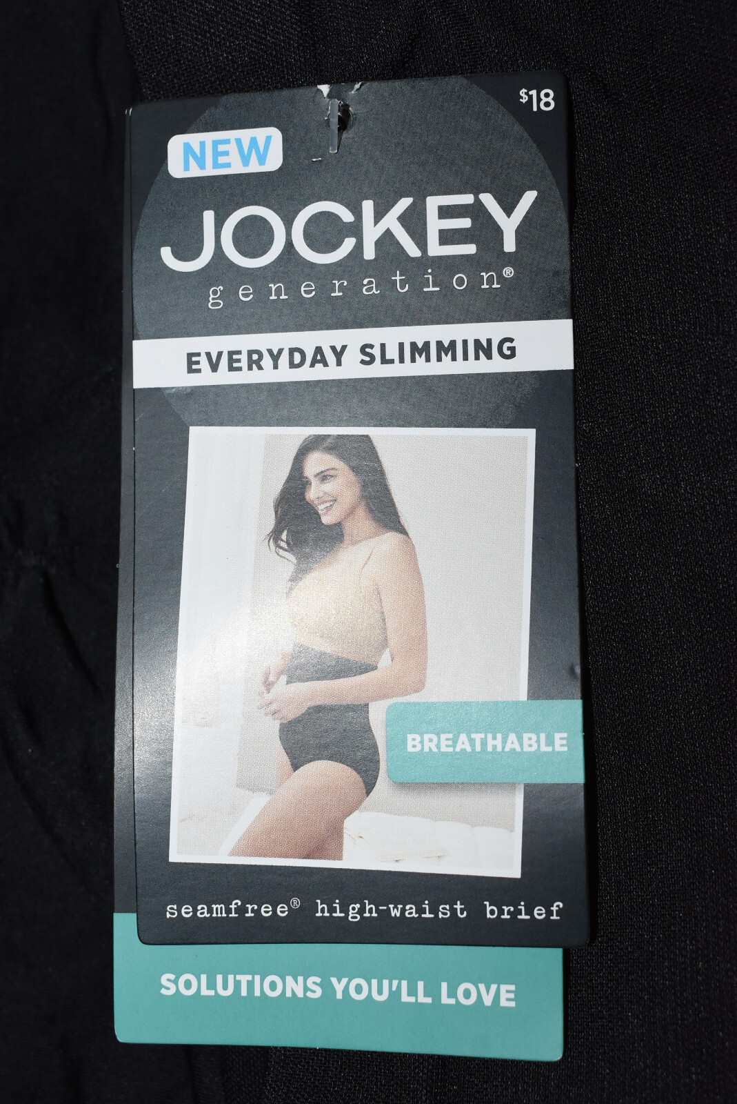 Jockey Generation Women's Slimming HighWaist Briefs, Black, Size XL