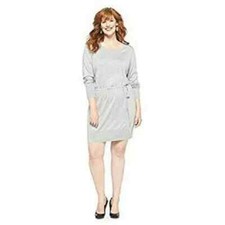 AMIE ET MOI WOMEN'S PLUS SIZE SWEATER DRESS 3XLARGE, GRAY *NEW