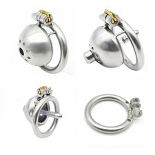 Anneau verrouillage furtif cage dispositif chasteté masculin d'acier inoxydable