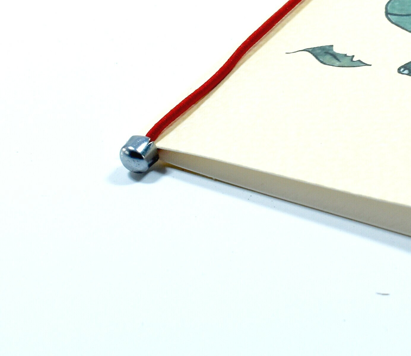 Bind2Go A5 Red Elasticated Loop Silver Ball Menu Bookmark card Special