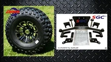 CLUB CAR PRECEDENT/TEMPO GOLF CART SGC 4" LIFT KIT + 10" WHEELS and 22" AT TIRES
