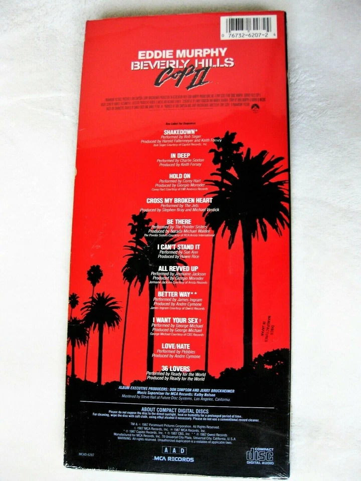 BEVERLY HILLS COP 2 SEALED LONGBOX CD GEORGE MICHAEL EDDIE MURPHY PROMO AXEL-F Foto 4 de 4