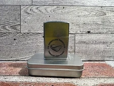 US SMOKELESS TOBACCO CO Zippo Lighter Brushed Chrome Phillip Morris NOS Jan 07