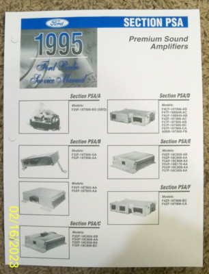 1995 Ford Radio Service Manual Audio Systems 95 PSA/E Premium Sound Amplifiers