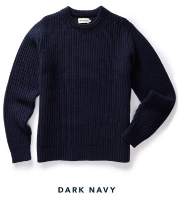 Taylor Stitch The Fisherman Sweater - Dark Navy Mens XXL (46) msrp 