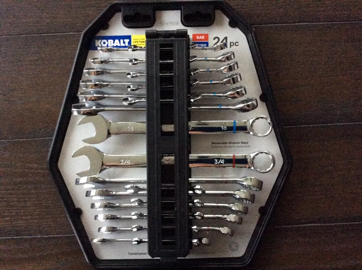 Kobalt 24 Piece 12 Point Metric Standard Combo Wrench Set eBay