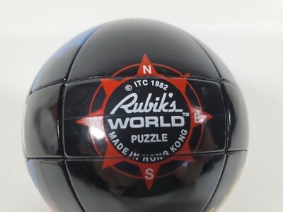 Vintage 1982 Rubik's World Globe Puzzle Sphere (no stand) Nice