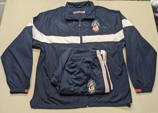 U.S. National Guard Tracksuit Set Men's XL Navy Blue Pants and Zip Up Jacket