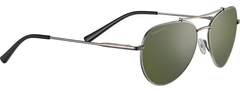 ÓCULOS DE SOL SERENGETI PETE 599002 BRILHANTE GUNMETAL POLARIZADO 555 ANTIRREFLEXO - Imagem 3 de 3