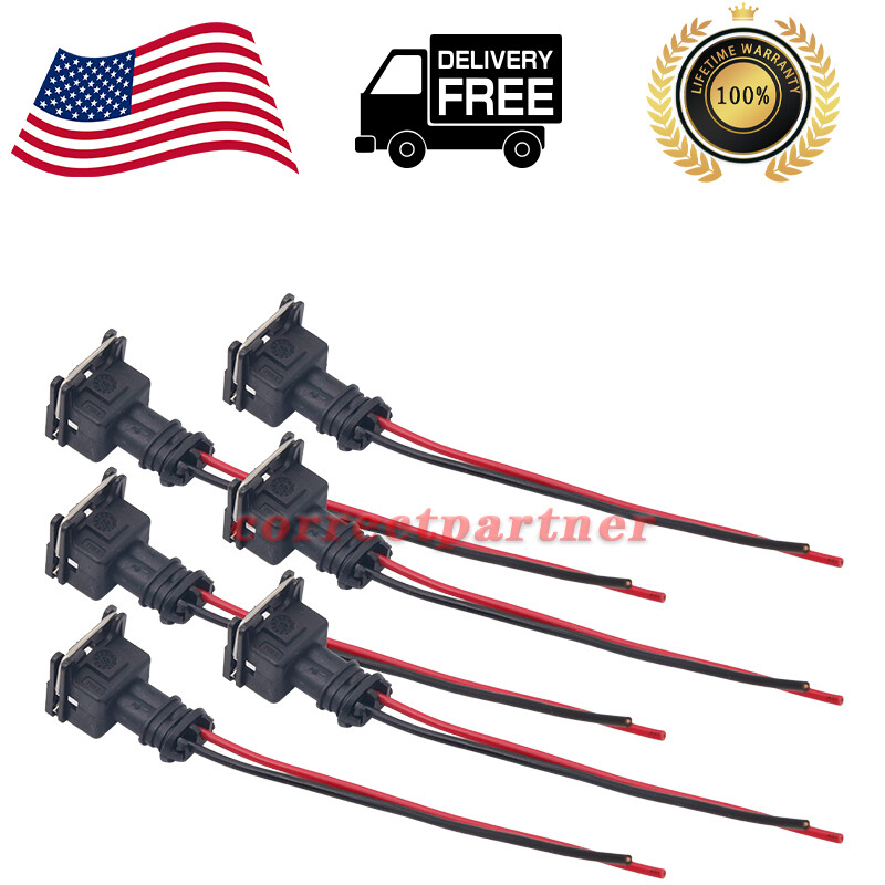 らいちん 6PCS Fuel Injector Connector For Nissan 300ZX Z31 84-87 N/A