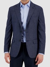 Tommy Hilfiger Men's Blue Modern-Fit Pattern Sport Coat Suit Jacket Size 36R