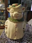 1940'S SHAWNEE POTTERY WINNIE THE PIG COOKIE JAR WITH CLOVER LEAF*Nice*