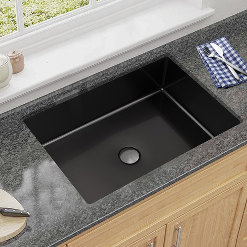Bathroom Sink Single Bowl Undermount Bathroom Wash Sink Rectangular Sink 23L - Picture 15 of 19