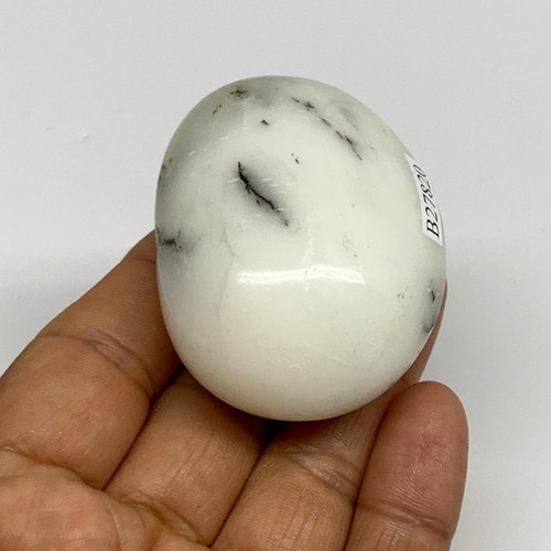 76.7g, 2.1"x1.7"x1.1", Dendrite Opal Palm-Stone Reiki Energy Crystal, B27820 - Picture 4 of 12