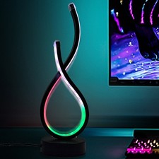 Spiral LED Table Lamp Modern Dimmable Bedside Desk Nightstand Lamp for Bedrooms