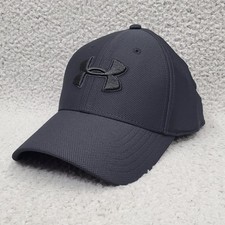 Under Armour UA Mens Blitzing 3.0 Hat M/L L/XL Black Out Stretch Fit Low Profile