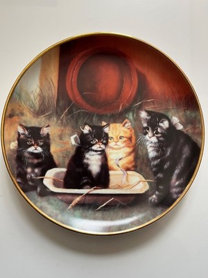 KATZE SAMMELTELLER - TESTET THE WATER - FRANKLIN MINT ERBSTÜCK