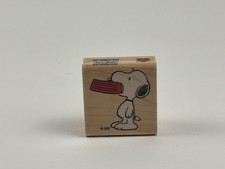 Stampabilities Peanuts Snoopy Dog Dish Begging Rubber Stamp HTF New Never Used