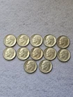 12x 1964 90% Silver Roosevelt Dimes $1.20 Face Pre-1965 Free Ship