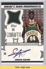 2006-07 Topps Big Game Draft Day Moments Jersey 56/199 Saer Sene Auto READ z0c