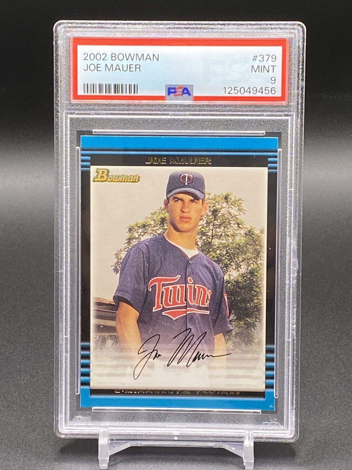 Joe Mauer 2002 Bowman #379 RC Minnesota Twins PSA 9
