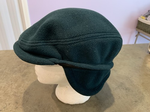 Vtg L.L.Bean Hat Cabbie Ear Flaps Sz M Made In USA Green