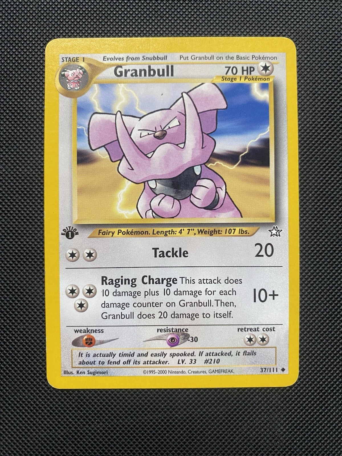Granbull Neo Genesis 1st Edition Regular Uncommon 37/111 - Pokemon TCG NM