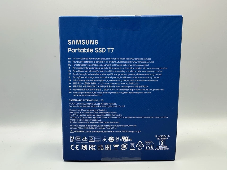 SAMSUNG Portable SSD T7 PC/Mac Festplatte, 2 TB SSD, extern, Indigo blue - Bild 4 von 4