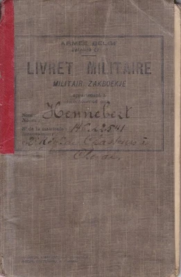 BELGIQUE LIVRET MILITAIRE 2 EME REGIMENT DE CHASSEURS A CHEVAL - Photo 1/4