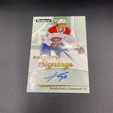 2023 Upper Deck Spring Expo Parkhurst Kaiden Guhle Priority Signing /50