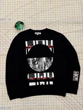McQ Alexander McQueen Squared Circle Graphic Crewneck Sweater Mens Large Black