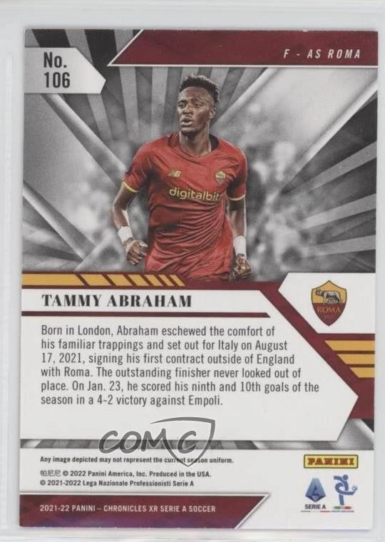 2021-22 Panini Chronicles Base Chronicles Serie A Xr Tammy Abraham #106 - Image 2 of 2
