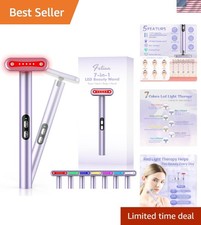 Light-Therapy-Wand, Red Light Therapy for Face and Neck Facial Wand 7 in 1 Le...