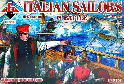 Red Box RB72107 - 1:72 Italian Sailors, 16th-17th Century, Set 3 - New
