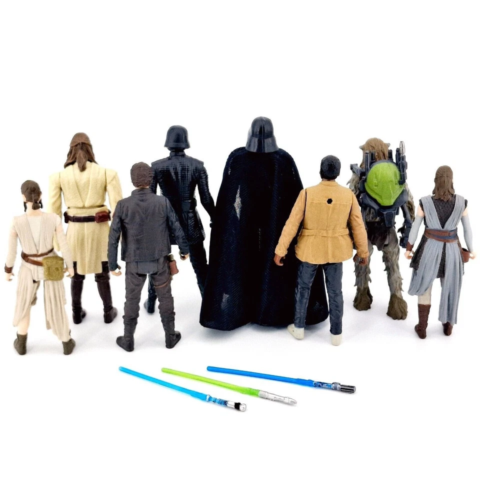 Lote de 8 figuras Star Wars 2011-2019 Hasbro Rey Vader Poe Kylo Ren Finn Hassk Foto 2 de 4