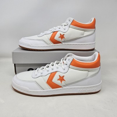 Converse Fastbreak Pro Leather Mid 'White Orange Gum' Shoe / A09185C / Men's 9.5