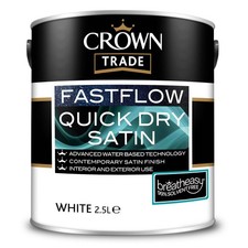Crown Trade Fastflow Quick Dry Satin White