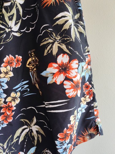 Faded Glory Swim Board Shorts Men's L 36-38 Floral Drawstring Waist Hawaiian - Picture 2 of 10