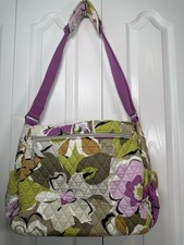 Vera Bradley Diaper/Messenger/ Overnight Floral Quilted Tote Multicolor EUC