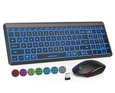 Wireless Keyboard and Mouse Bluetooth, Multi-Device Mini Keyboard, Switch Black