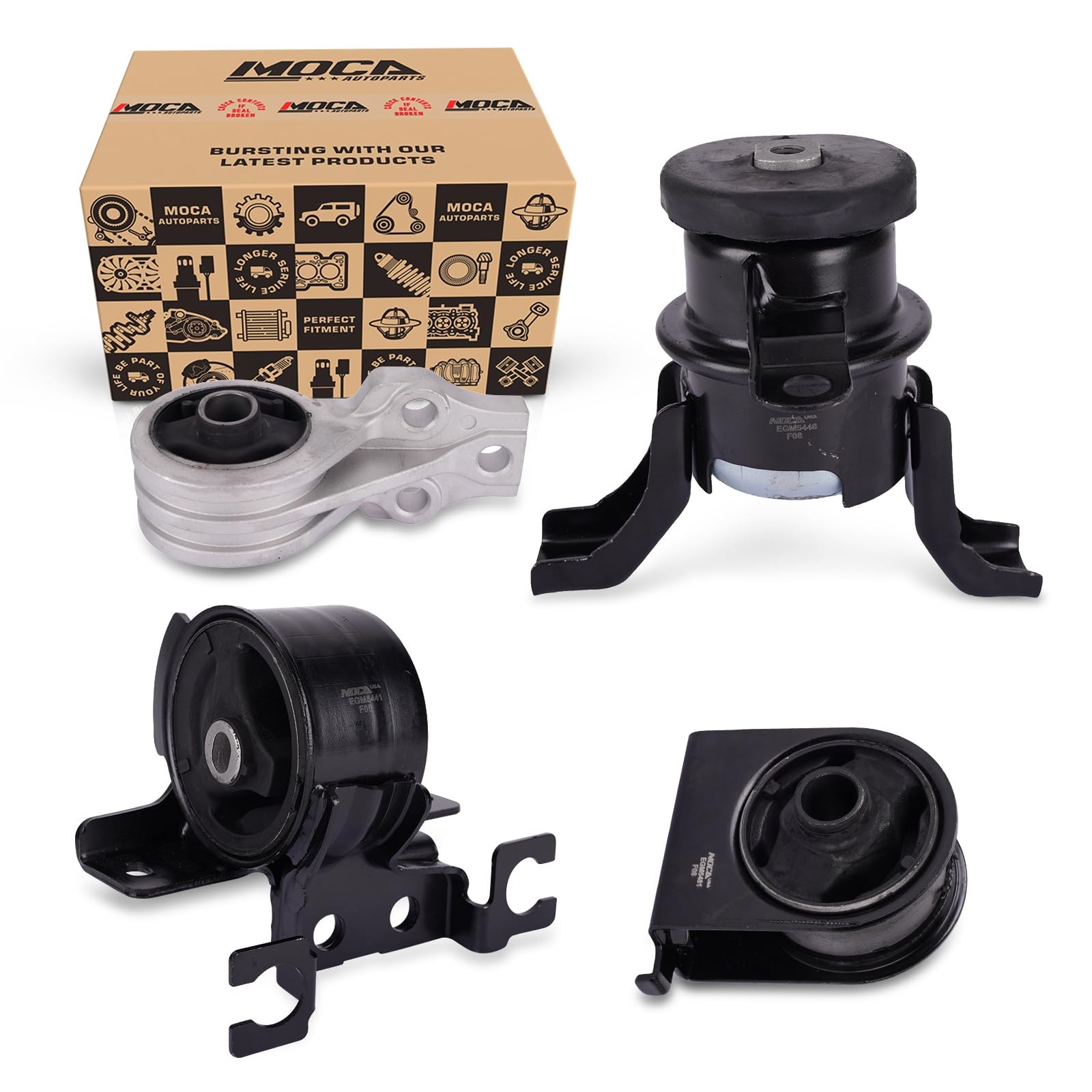 4PCS Engine & Trans Mount Set Fit Escape 2.5L 3.0L Tribute 2.5L Mariner 2.3L