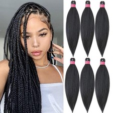 Pre Stretched Braiding Hair 6 Packs Professional Braiding hair Itch Free Hot Wat