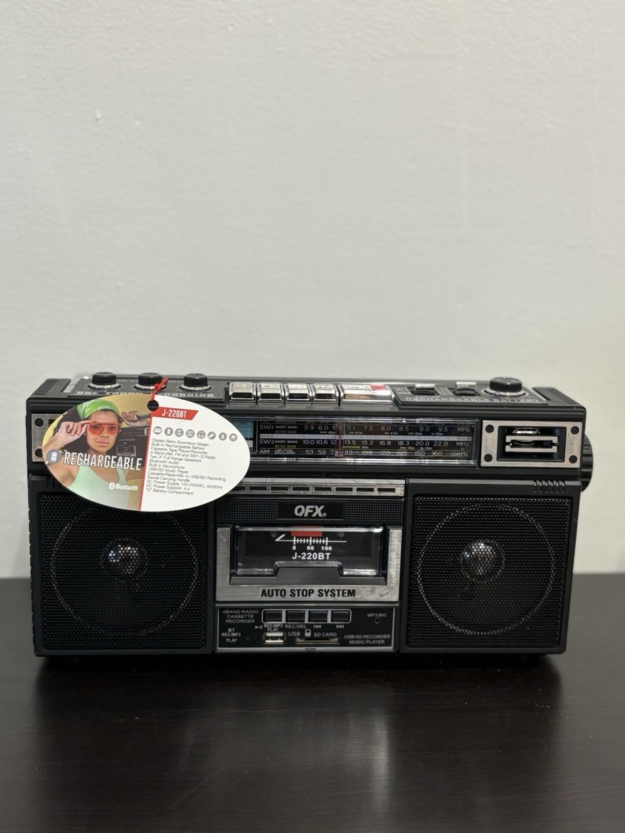 QFX J-22U ラジカセ QFX J-22U ReRun Cassette Player Boombox - Black for sale online | eBay