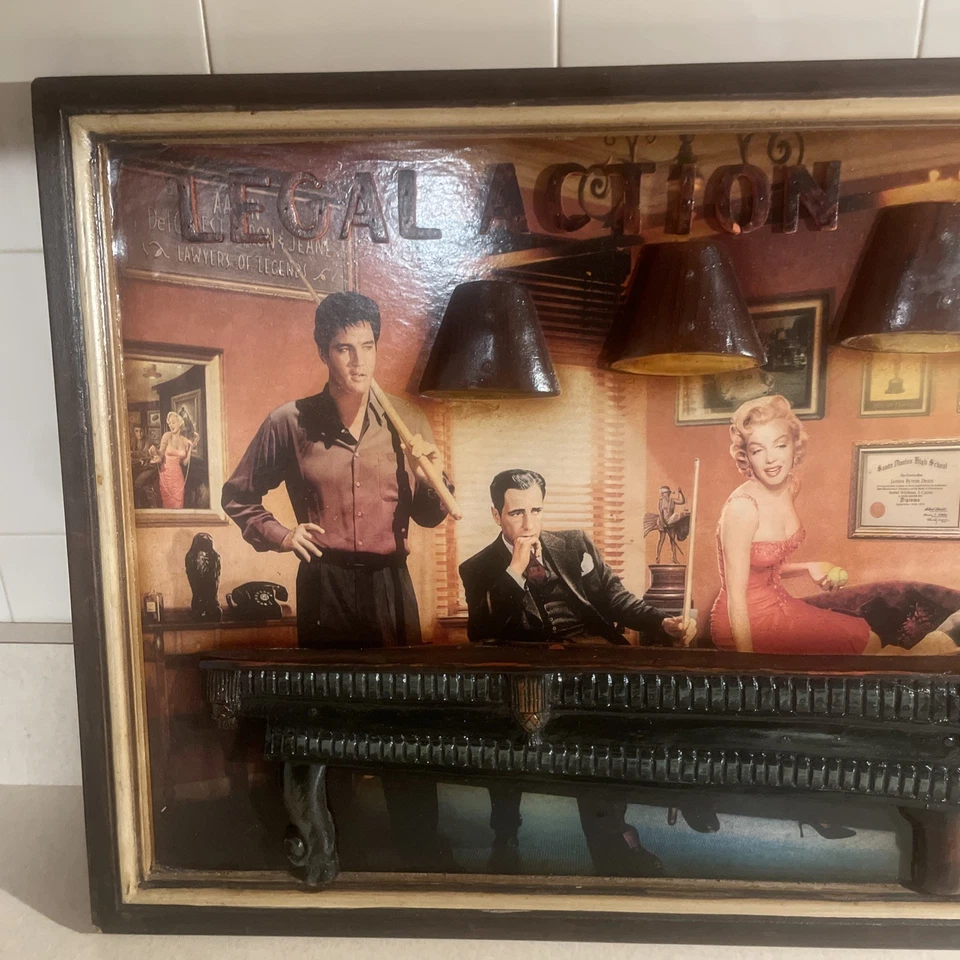 Arte de pared acción legal Elvis Presley Humphrey Bogart Marilyn Monroe James Dean Foto 2 de 4