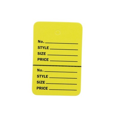 SSWBasics Unstrung Yellow Perforated Coupon Clothing Price Tags (1¼ W x 1  H)