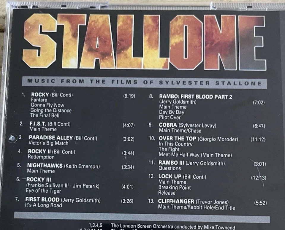 Stallone Music From The Films Of Sylvester Stallone Rare Australian 1994 CD - Image 2 of 2
