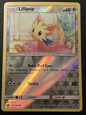 Lillipup 174/236 Pokemon Sun & Moon Cosmic Eclipse 2019 Reverse Holo NM